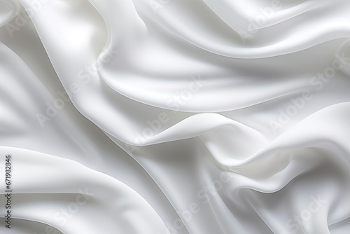 Abstract White Wave Fabric Texture: Hypnotic Design Background