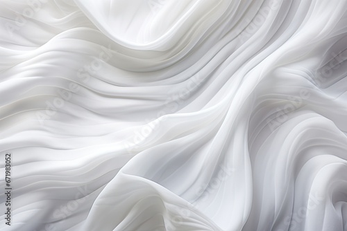 Whitewashed Ripples: Abstract Cloth Background