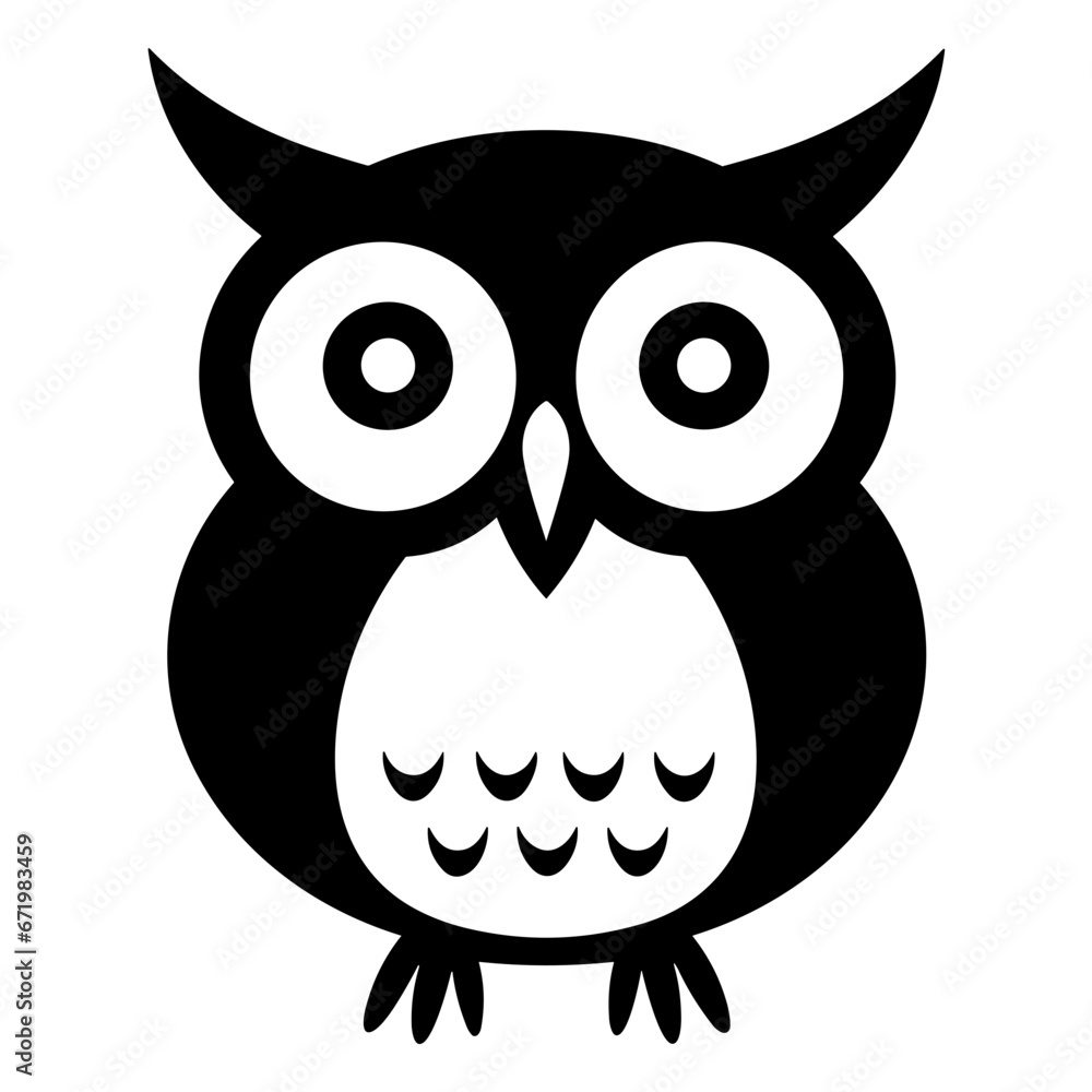 Simple Icon of Owl. SVG Vector Simple Icon of Owl. SVG Vector
