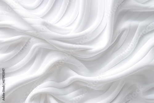 Woven Waves: Abstract White Cloth Background