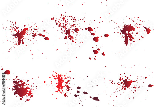 Wallpaper Mural Red vector blood drip collection Torontodigital.ca