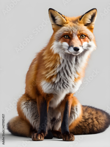 fox on a white background