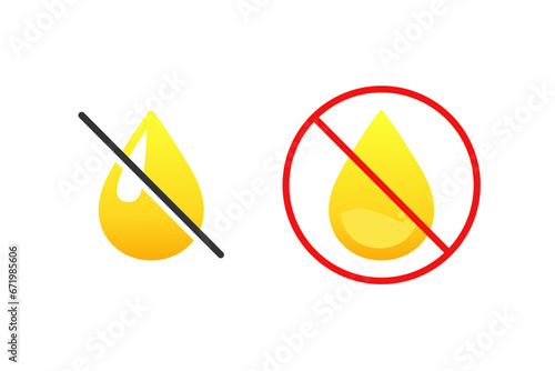 No oil icon. Illustration vector