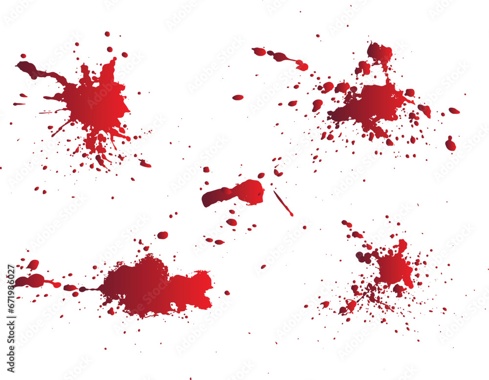 Obraz premium Realistic blood spatter set