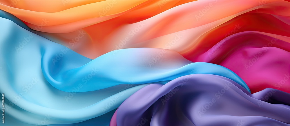 A vibrant backdrop made of seamlessly flowing cloth exhibiting a smooth and gentle touch