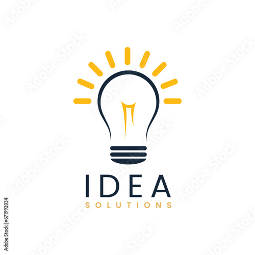 Light bulb icon. Light bulb vector icon. Idea icon. Lamp concept. Light bulb, isolated on white background in modern simple flat design. Vector