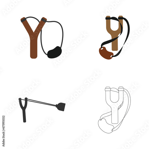 slingshot vector icon