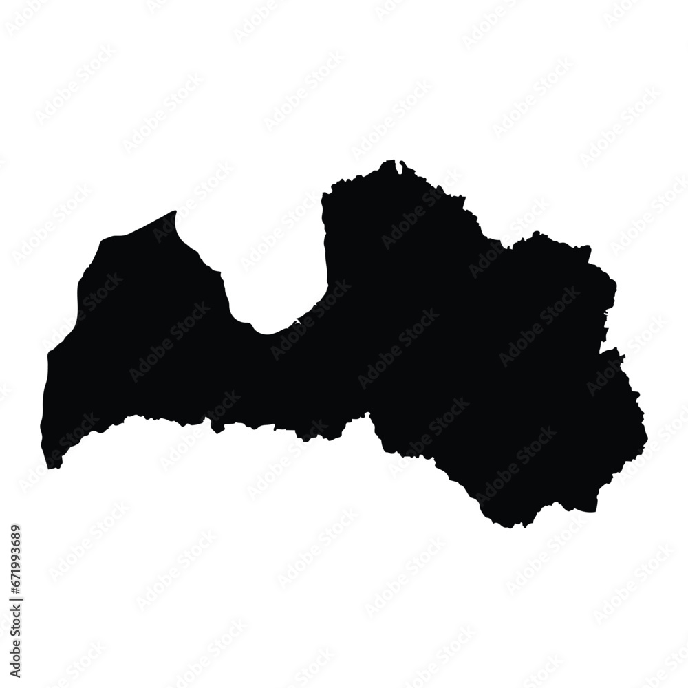 Obraz premium Latvia map icon vector