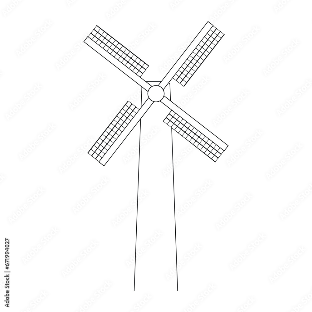 Fototapeta premium windmill icon vector
