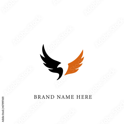 falcon Flaying Bird Logo abstract. design template, vector illustration