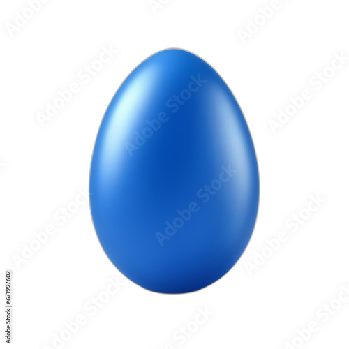 Blue Easter Eggs White or transparent background Generative AI