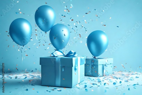 gift box and balloons © art design