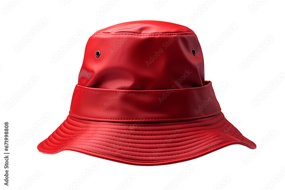 Fototapeta premium red cap isolated on white background