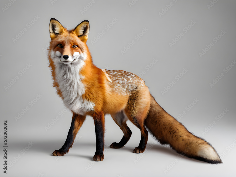 Obraz premium red fox isolated on white