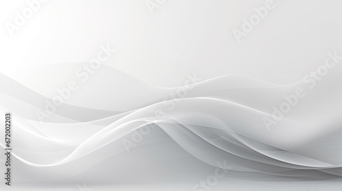 Gray and white abstract background with flowing particles. Digital future technology concept. illustration. photo