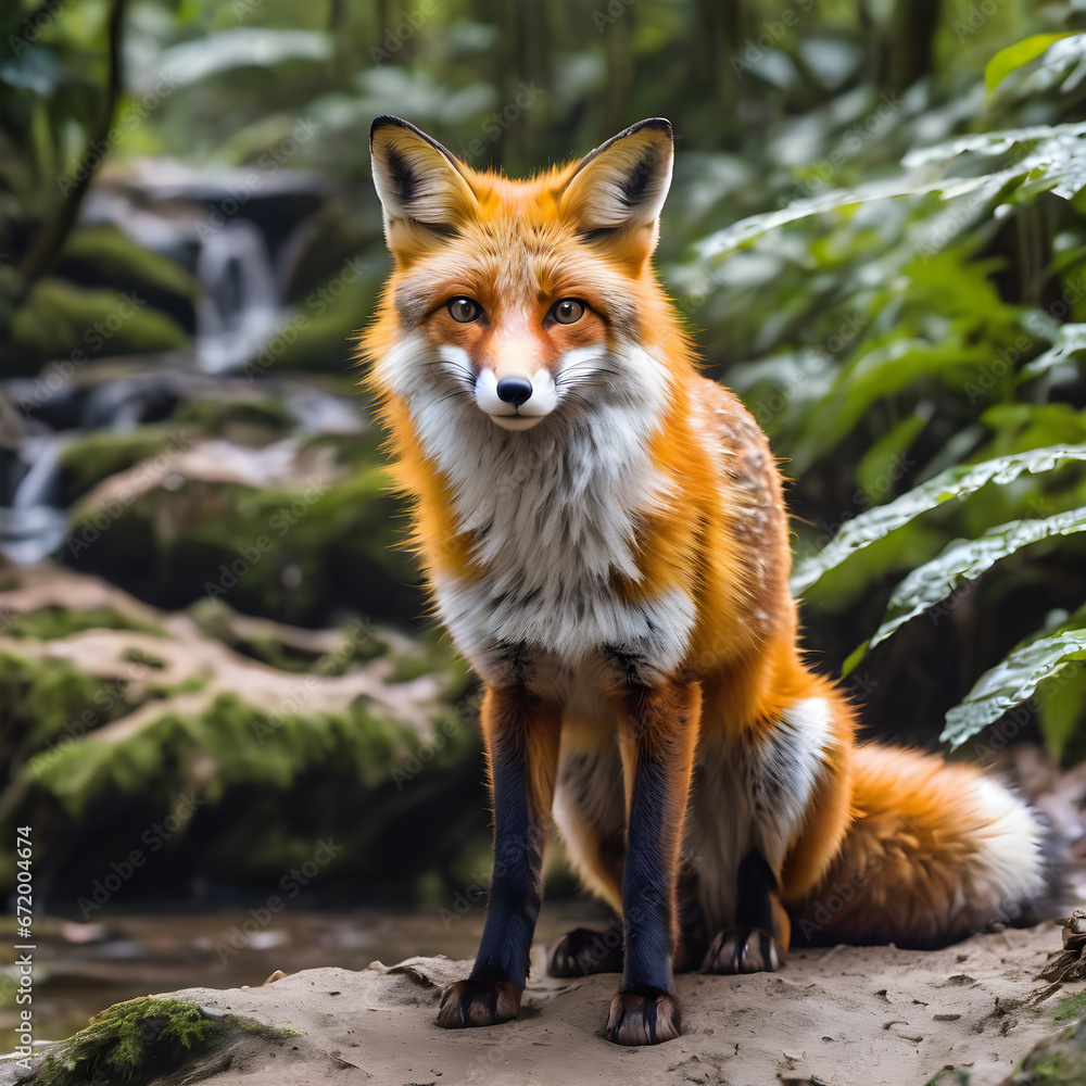Nature and fox pictures Created by artificial intelligence Nature and fox pictures Created by artificial intelligence