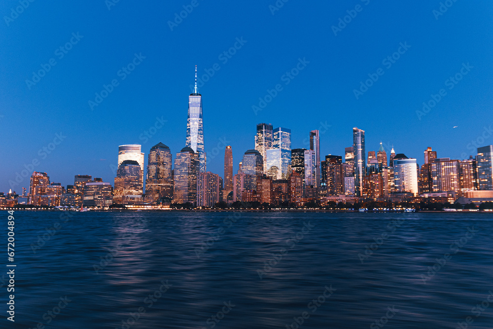 Obraz premium NEW YORK city skyline at night