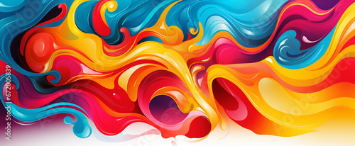 Abstract liquid wavy abstract cloudy sky concept with color splash design background