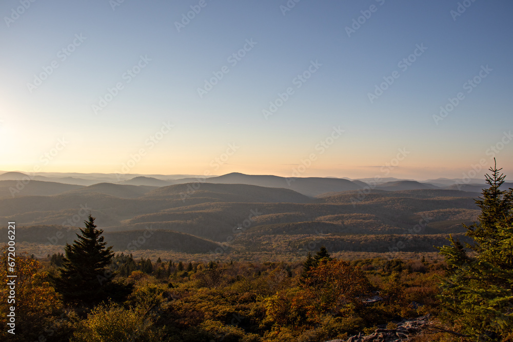 Fototapeta premium sunset in the mountains