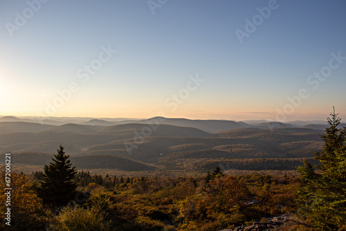 sunset in the mountains