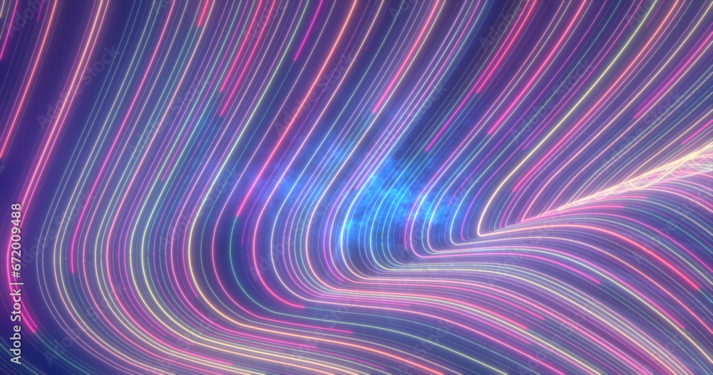 Abstract bright blue purple glowing flying waves from twisted lines energy magical background Abstract bright blue purple glowing flying waves from twisted lines energy magical background