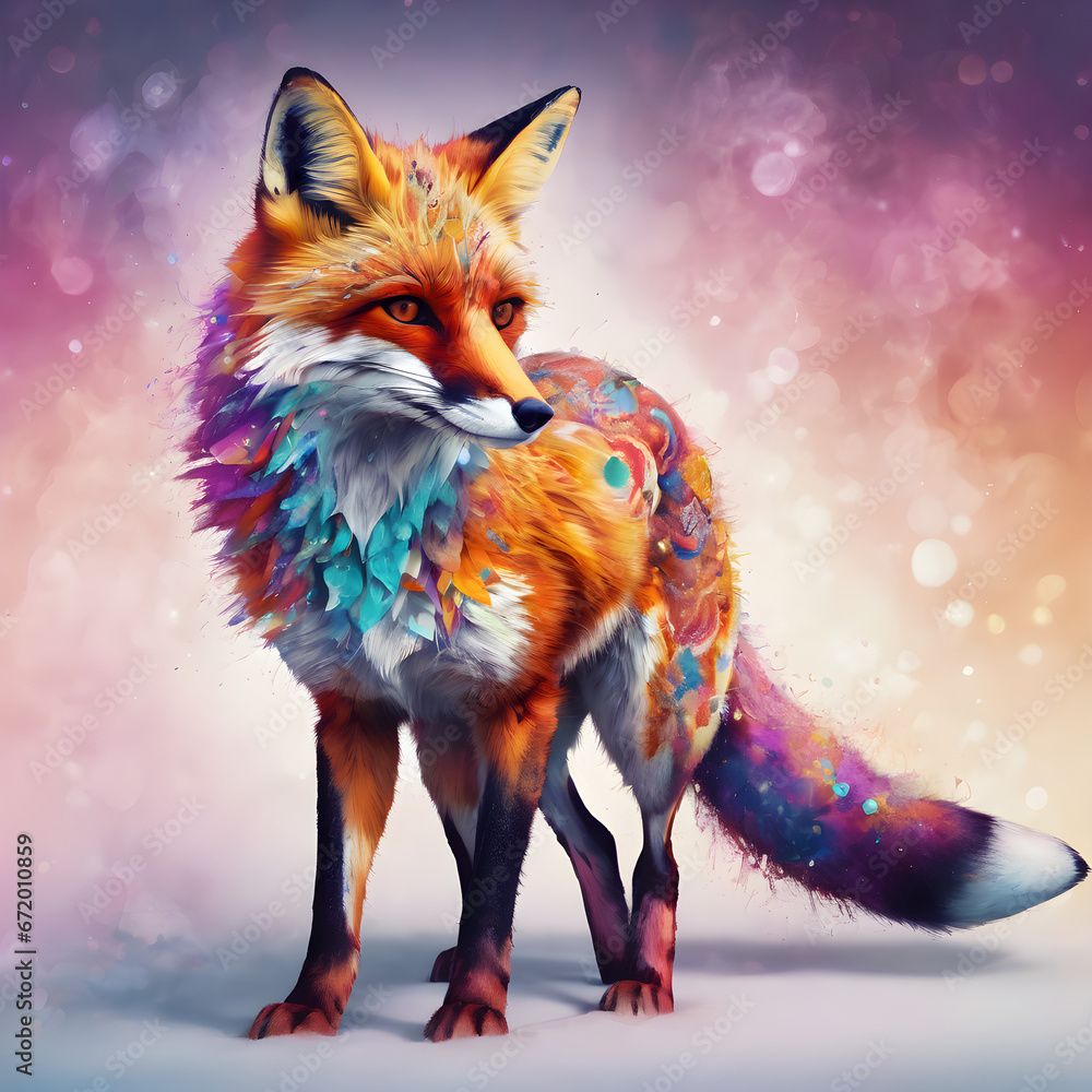 Obraz premium fantasy fox pictures Created by artificial intelligence