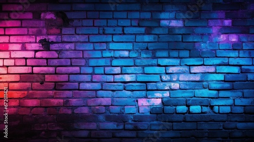 blue wall with light, wall texture illuminated by the mesmerizing glow of pink orange and blue neon lights