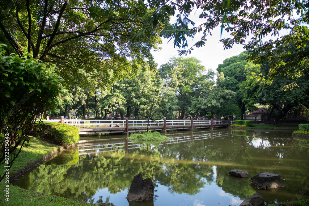 Japanese garden inside the Rizal Park in Manila