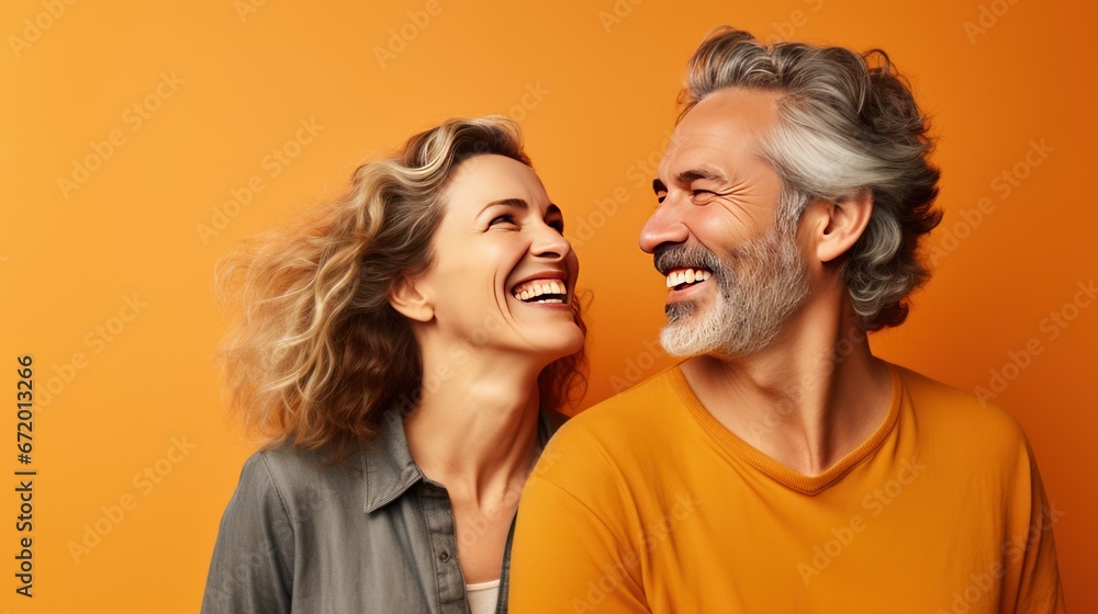 Couple between 50 years old, happy home, caring couple, happy family Couple between 50 years old, happy home, caring couple, happy family