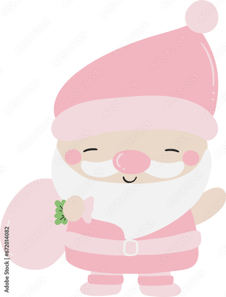 Pink Christmas Illustration stickers Pink Christmas Illustration stickers