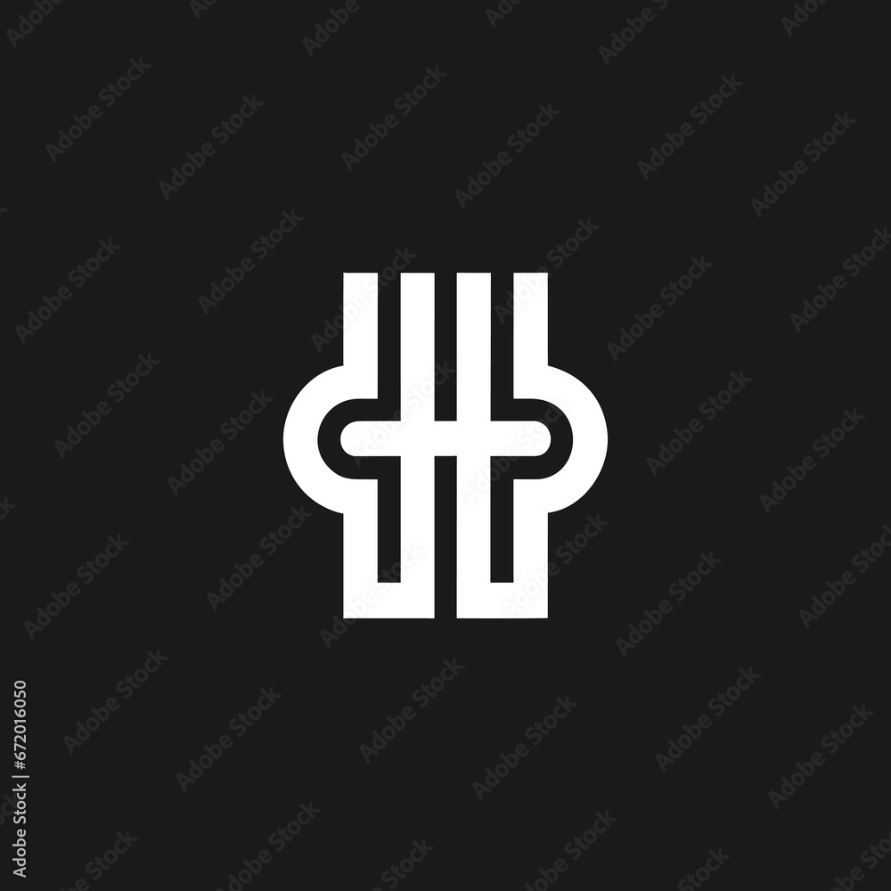 Initial Letter H logo design with black background Initial Letter H logo design with black background