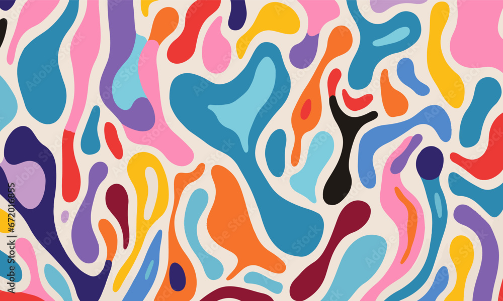 colorful shape patterns on a white background colorful shape patterns on a white background