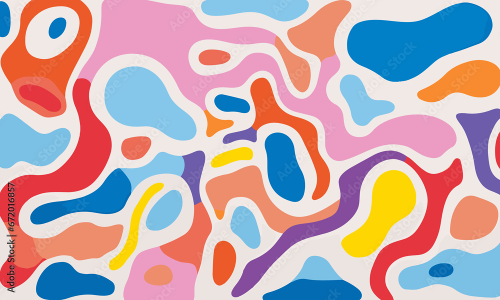 colorful shape patterns on a white background colorful shape patterns on a white background