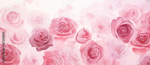 Background design featuring an abstract pattern with a watercolor motif of roses