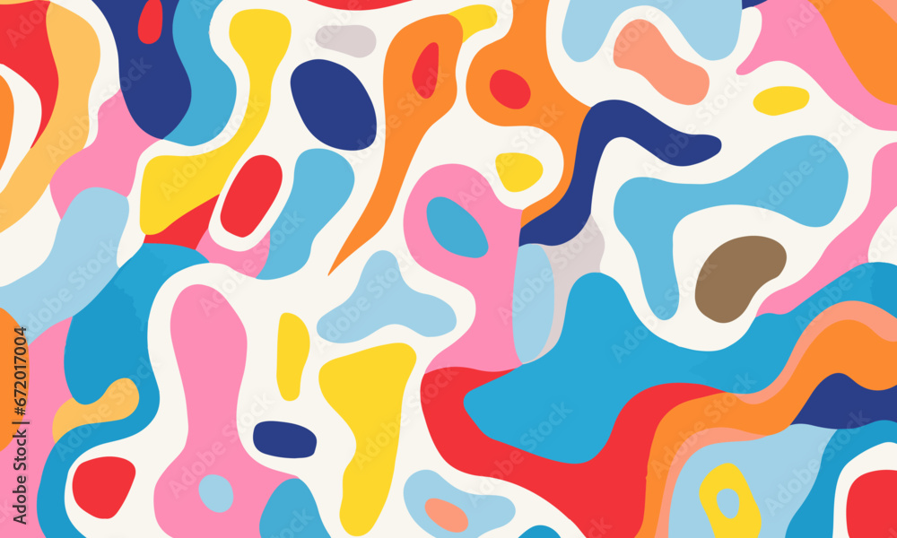 colorful shape patterns on a white background