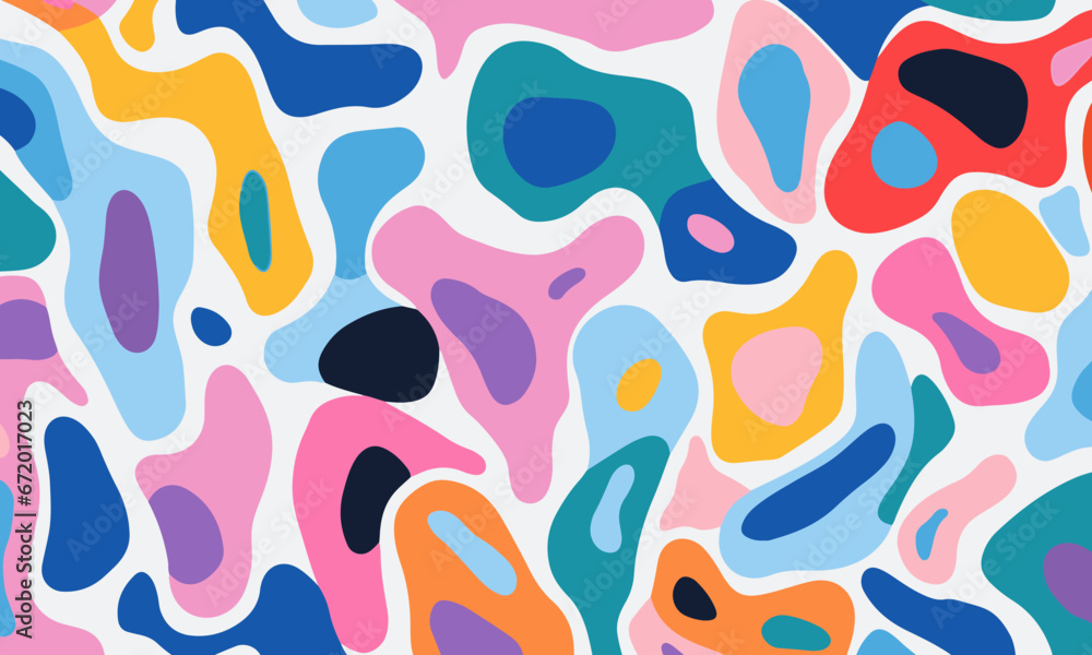 colorful shape patterns on a white background colorful shape patterns on a white background