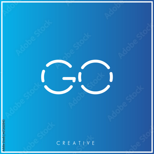 GO Premium Vector latter logo design Creative Logo. Vector Illustration logo. letters Logo. Creative Logo Minimal feminine monogram and logo. drawn wedding herb, elegant leaves. modern design. 