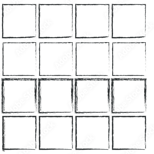 Set of grunge frames.Distress border frames.Abstract vector template.