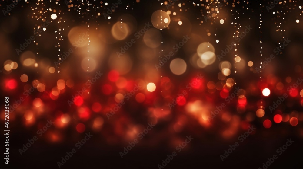 Abstract red bokeh Christmas background
