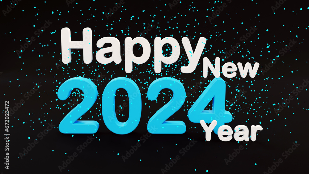 Happy new year 2024 background holiday greeting card design for wallpaper