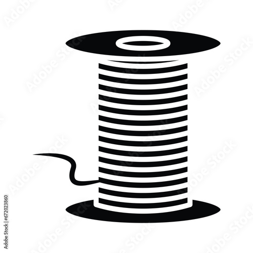Thread bobbin icon design, illustration design