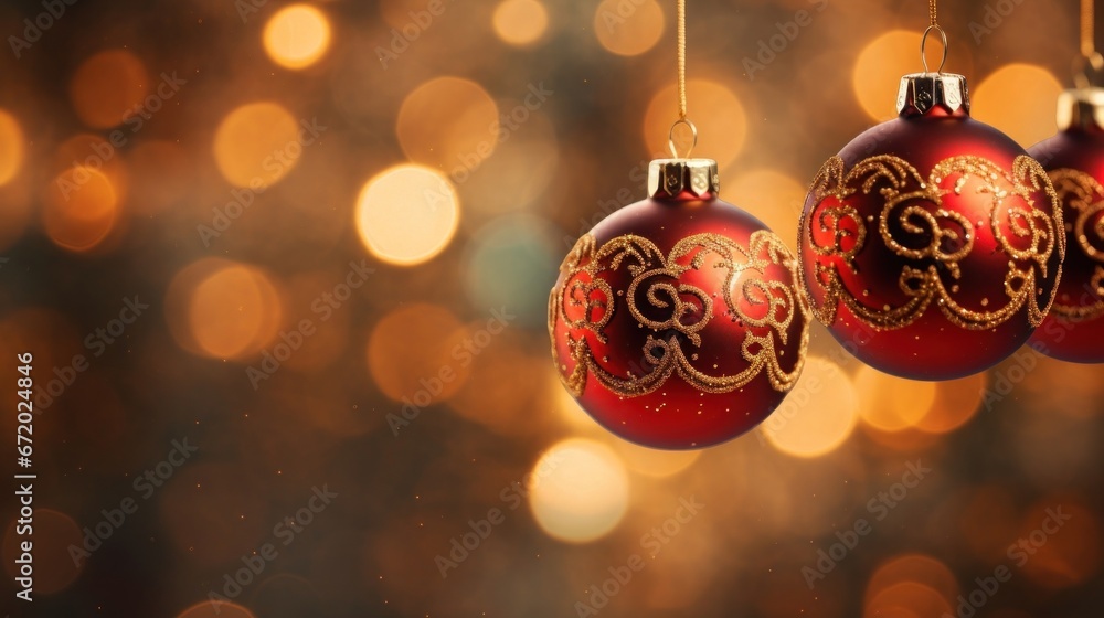 Red and gold Christmas ornaments Red and gold Christmas ornaments