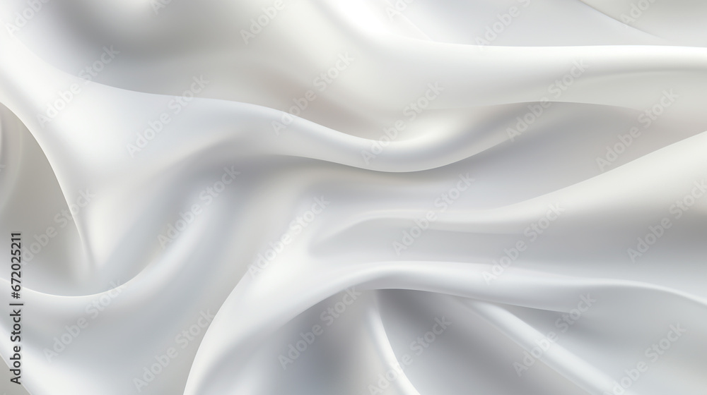 White Silk Abstract Art
