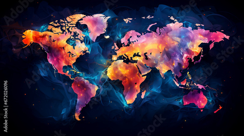 Vibrant World Map