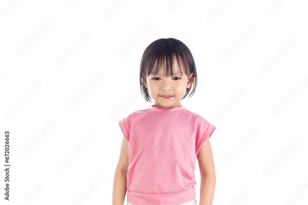 Cute little girls standing isolated on white background with clipping path. Cute little girls standing isolated on white background with clipping path.