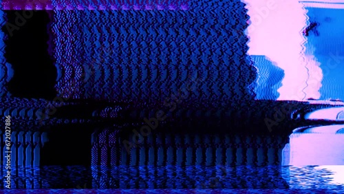 CRT noise vintage computer bad signal static noise lines flickering interlace