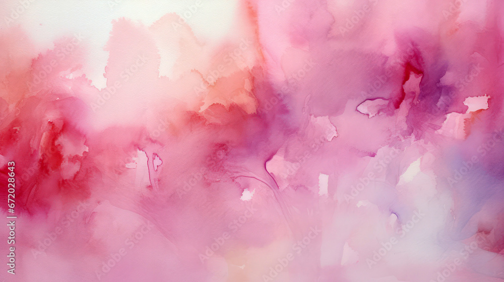 Fototapeta premium abstract pink watercolour on white paper background