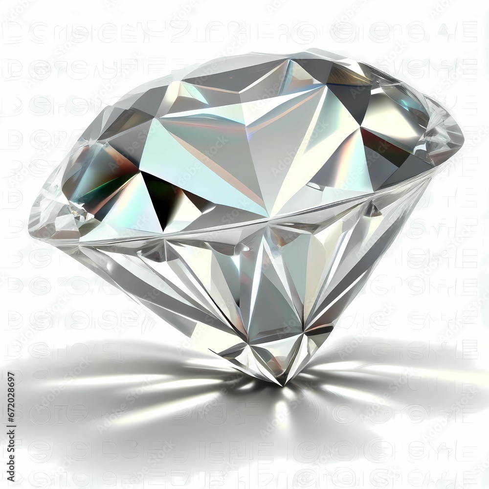 AI generated illustration of a beautiful and sparkling diamond