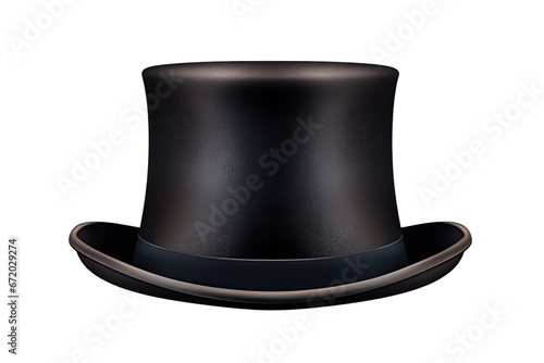 top hat on isolated transparent background