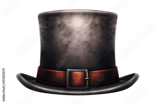 top hat on isolated transparent background
